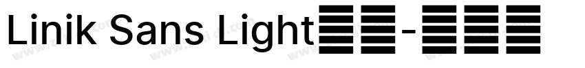 Linik Sans Light字体字体转换